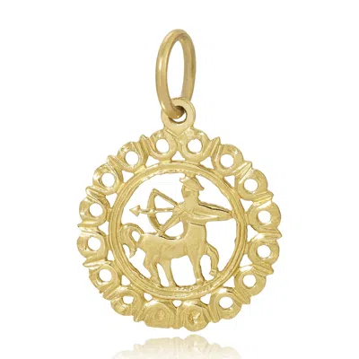 Maya Brenner Women's Gold Zodiac Pendant - Sagittarius