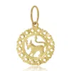 Maya Brenner Women's Gold Zodiac Pendant - Taurus In Gold