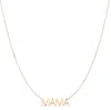 Maya Brenner Women's Mama Necklace - Rose Gold In Burgundy