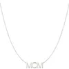 Maya Brenner Women's Mom Necklace - White Gold In Metallic