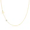 Maya Brenner Women's Monogram Necklace With Diamond - Yellow Gold - 16" In Gold