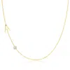 Maya Brenner Women's Monogram Necklace With Diamond - Yellow Gold - 16" In Gold