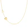 Maya Brenner Women's Monogram Necklace With Heart Yellow Gold - 16" In Gold