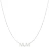Maya Brenner Women's Mum Necklace - White Gold In Metallic