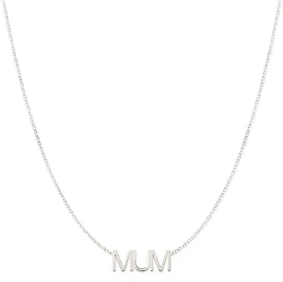 Maya Brenner Women's Mum Necklace - White Gold In Metallic
