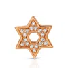 Maya Brenner Women's Pavé Charm Stud - 14k Rose Gold - Star Of David In Gold