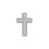 Maya Brenner Women's Pavé Charm Stud - 14k White Gold - Cross In White