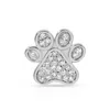 Maya Brenner Women's Pavé Charm Stud - 14k White Gold - Paw In Metallic