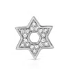 Maya Brenner Women's Pavé Charm Stud - 14k White Gold - Star Of David In Metallic