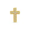 Maya Brenner Women's Pavé Charm Stud - 14k Yellow Gold - Cross In Gold