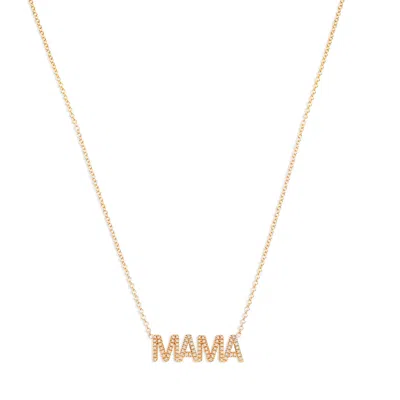 Maya Brenner Women's Pavé Mama Necklace - Rose Gold