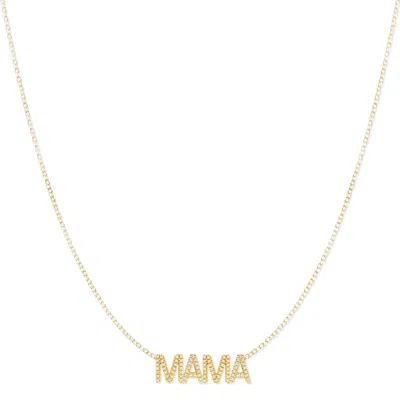 Maya Brenner Women's Pavé Mama Necklace - Yellow Gold