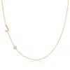 Maya Brenner Women's Pavé Monogram Necklace With Diamond 14k Rose Gold - 16" In Gold