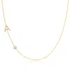 Maya Brenner Women's Monogram Necklace With Diamond - Yellow Gold - 16" In Gold