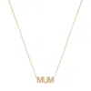 Maya Brenner Women's Pavé Mum Necklace - Rose Gold In Gold