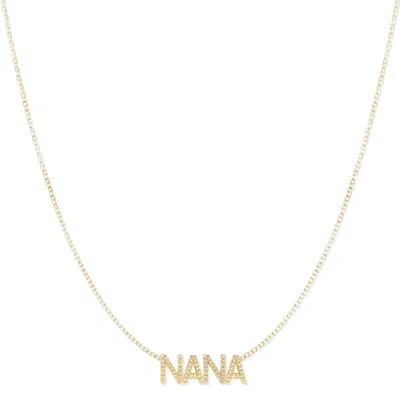 Maya Brenner Women's Pavé Nana Necklace -  Yellow Gold