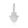 Maya Brenner Women's Silver Charm Pendant - Hamsa White Gold