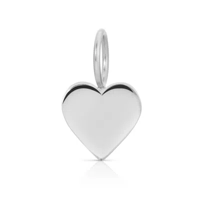 Maya Brenner Women's Silver Charm Pendant - Heart White Gold