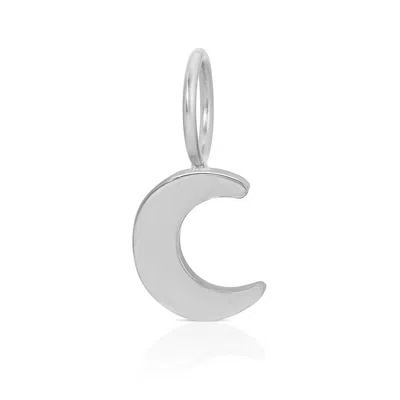 Maya Brenner Women's Silver Charm Pendant - Moon White Gold
