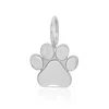 Maya Brenner Women's Silver Charm Pendant - Paw White Gold