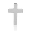 Maya Brenner Women's Silver Charm Stud - 14k White Gold - Cross In Metallic