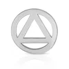 Maya Brenner Women's Silver Charm Stud - 14k White Gold - Recovery In Metallic