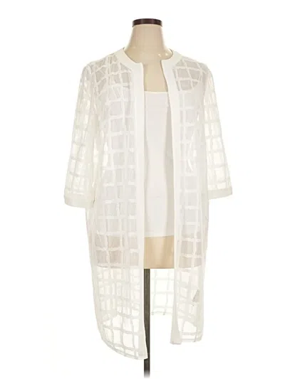 Pre-owned Maya Brooke Coat In White