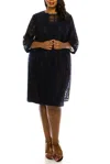 Maya Brooke Plus Size Short Jacket Dress 27367 In Blue