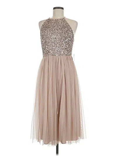 Maya Deluxe Cocktail Dress In Tan