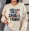 Maya Tx Try That In A Small Town Sweatshirt In Beige
