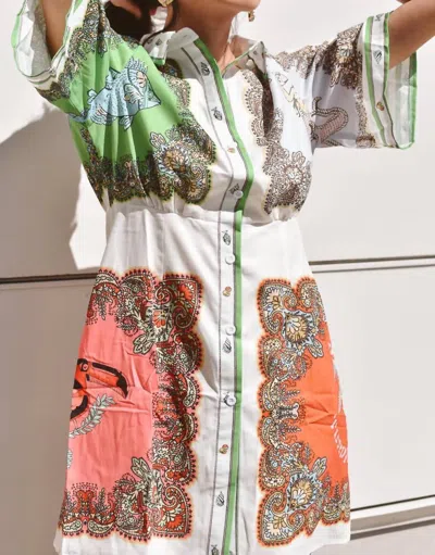 Mayah Overseas Paisley Print Mini Dress In Multicolor