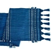 Mayan Hands Handwoven Table Runner In Blue