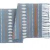 Mayan Hands Recycled Denim San Rafael Table Runner In Blue