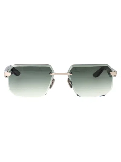 MAYBACH EYEWEAR MAYBACH EYEWEAR PALLADIUM - GOLDEN MADRONE / EBONY / FORREST GREEN BEM TITANIUM SUNGLASSES