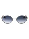 Maybach Eyewear Palladium Plated Blue Titanium Sunglasses In Blue