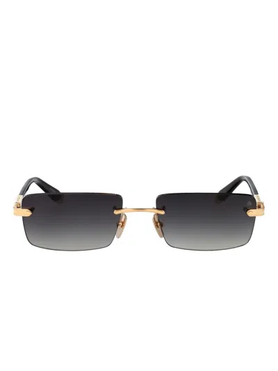 Maybach Eyewear Rectangle-frame Sunglasses In Black