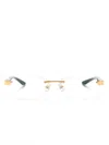 Maybach Eyewear The Artist Iii Rectangle-frame Glasses In 金色