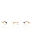 Maybach Eyewear The Artist Iii Rectangle-frame Glasses In 金色