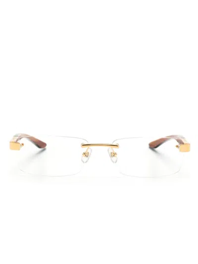 Maybach Eyewear The Artist Iii Rectangle-frame Glasses In 金色