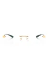 Maybach Eyewear The Artist Iii Rectangle-frame Glasses In 金色
