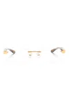 Maybach Eyewear The Artist Iii Rectangle-frame Glasses In 金色