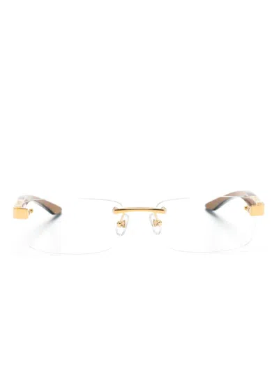 Maybach Eyewear The Artist Iii Rectangle-frame Glasses In 金色