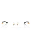 Maybach Eyewear The Artist Iii Rectangle-frame Glasses In Brown