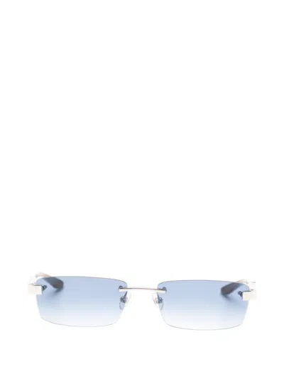 Maybach Eyewear The Artist Iii Rimless Rectangle-frame Sunglasses In Silver