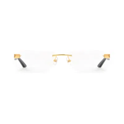 Maybach Eyewear The Artist Iii Rectangle-frame Glasses In 金色