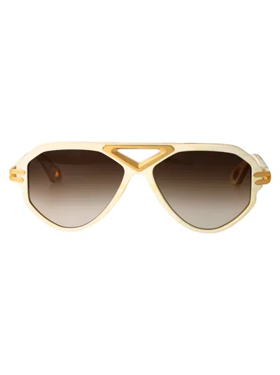 Maybach Eyewear The Jack I Sunglasses In White Gold