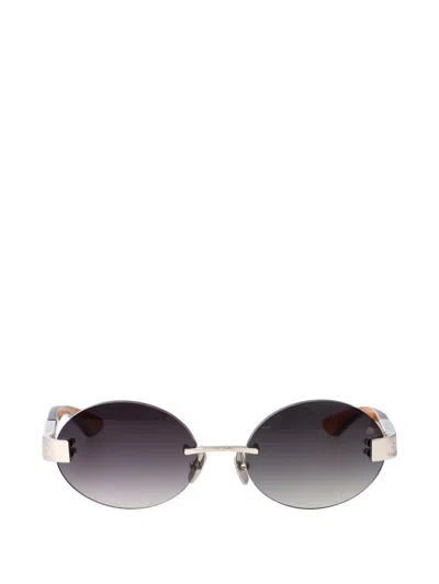Maybach Eyewear The Magic Ii Round Sunglasses In Silver