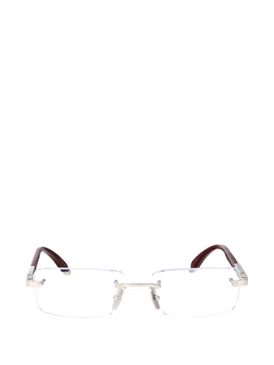 Maybach Eyewear The Synphony Ii Titanium Rectangle-frame Glasses In Silver