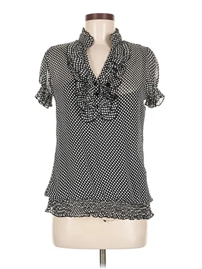 Pre-owned Maybe Short Sleeve Blouse In Black