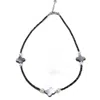 Mayfair Pearls Women's Black / White / Silver Clover Charm Necklace With Black Quartz & Freshwater Pearls
